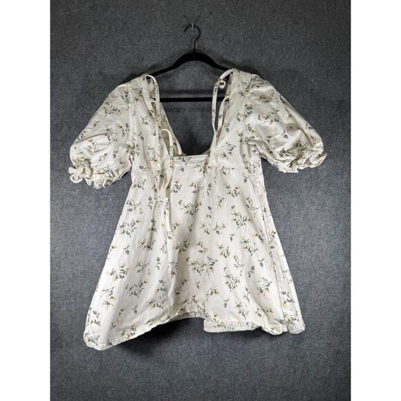 ASOS DESIGN Dress‎ Women 6 denim printed smock mini Floral Cottagecore Feminine - Picture 7 of 8